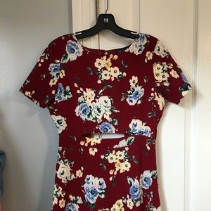 Floral cutout dress